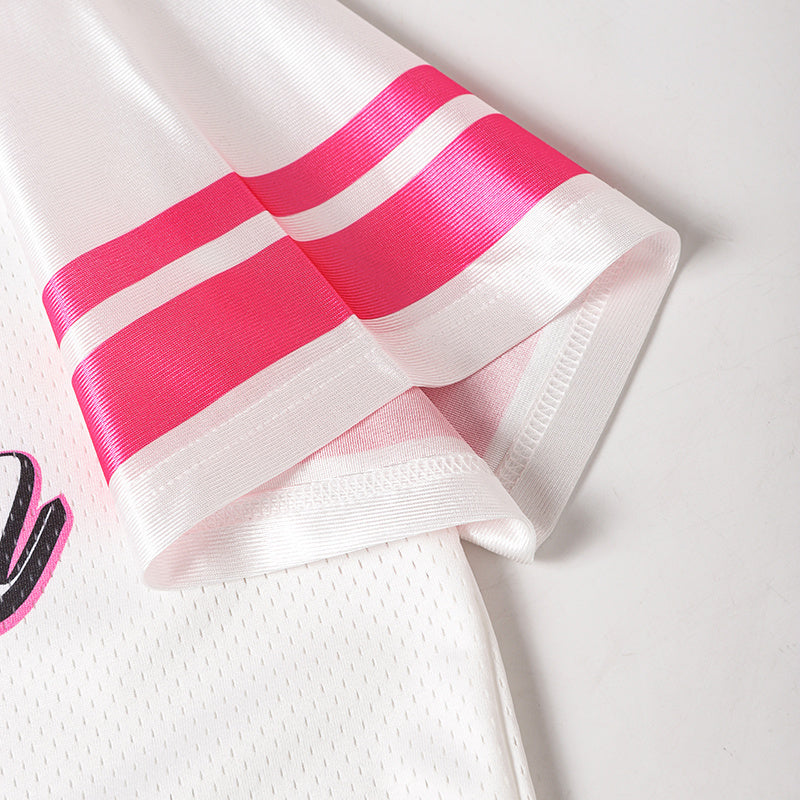 Madegypsr Pink Star 25 Mesh Football Jersey | Streetwear
