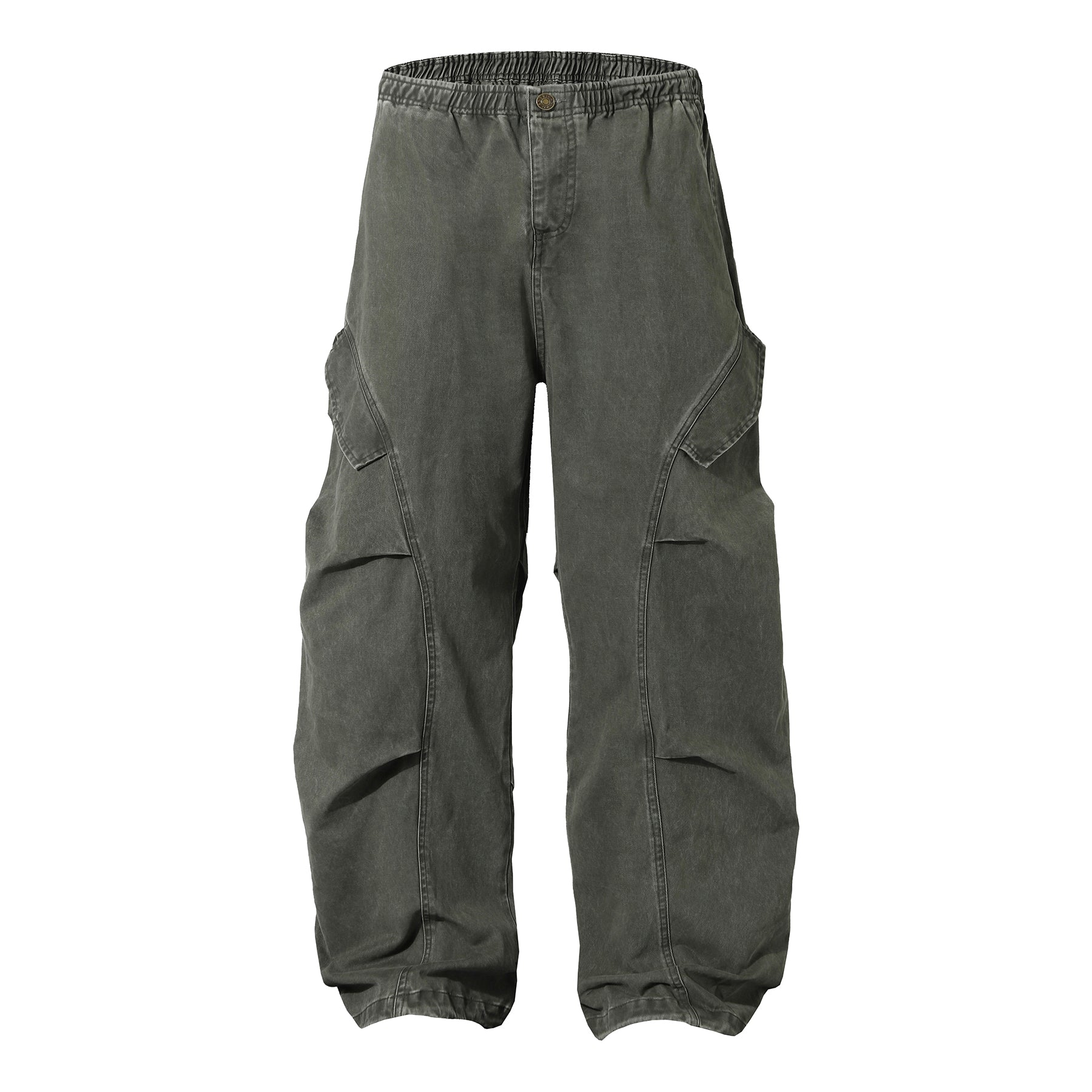 Omirad Curved-Pocket Baggy Cargo Pants | 100% Cotton