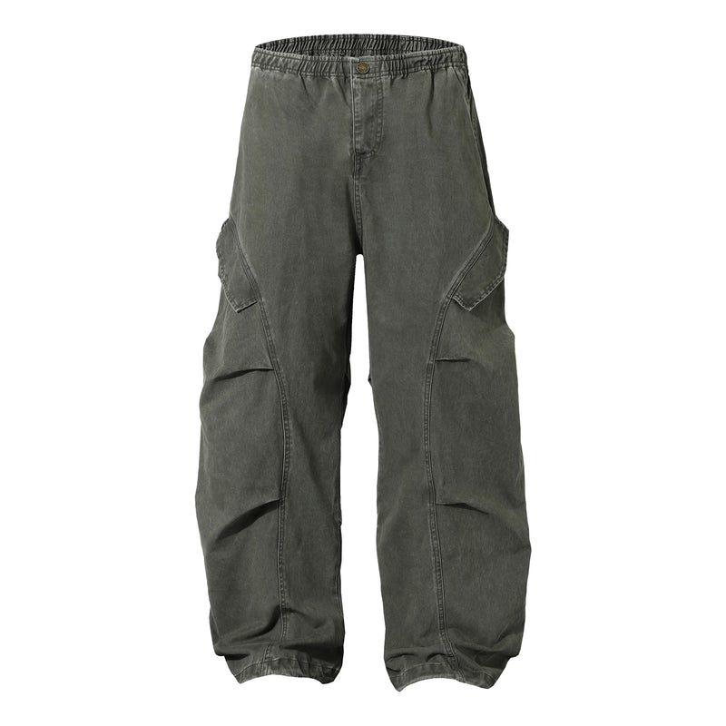 Omirad Curved-Pocket Baggy Cargo Pants | 100% Cotton
