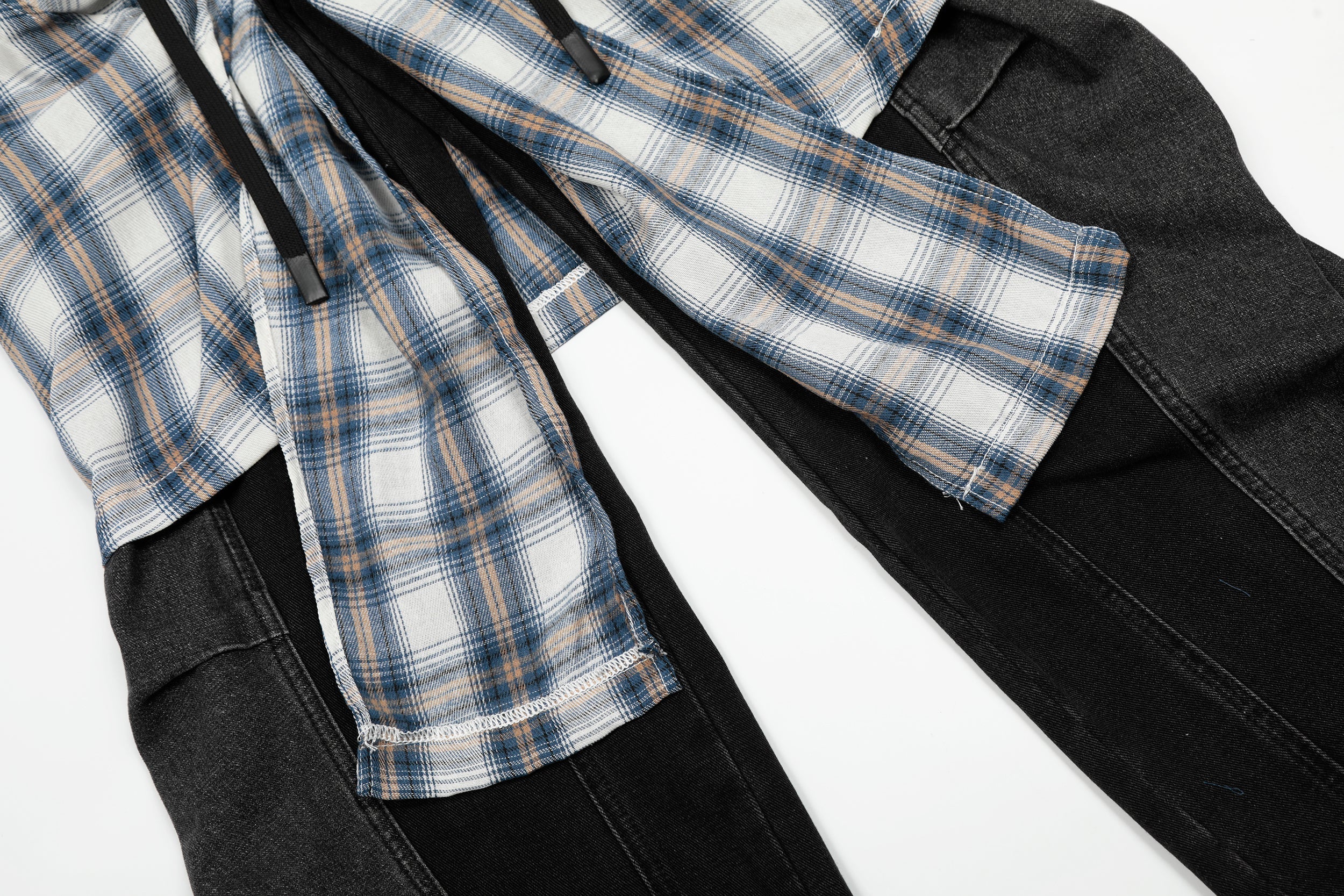 Omirad Layered Plaid Skirt-Pants | Deconstructed Streetwear