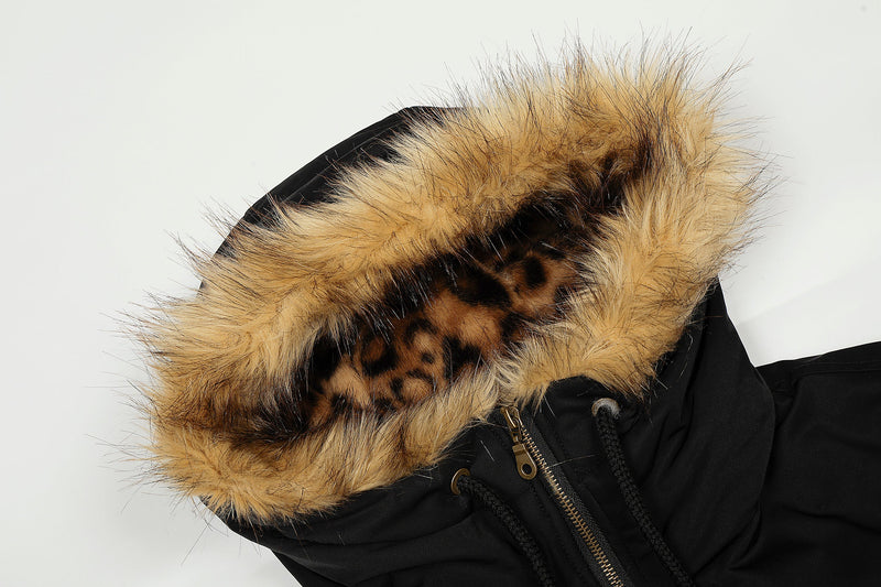 Faux-Fur Hooded Bomber Jacket | Military Streetwear