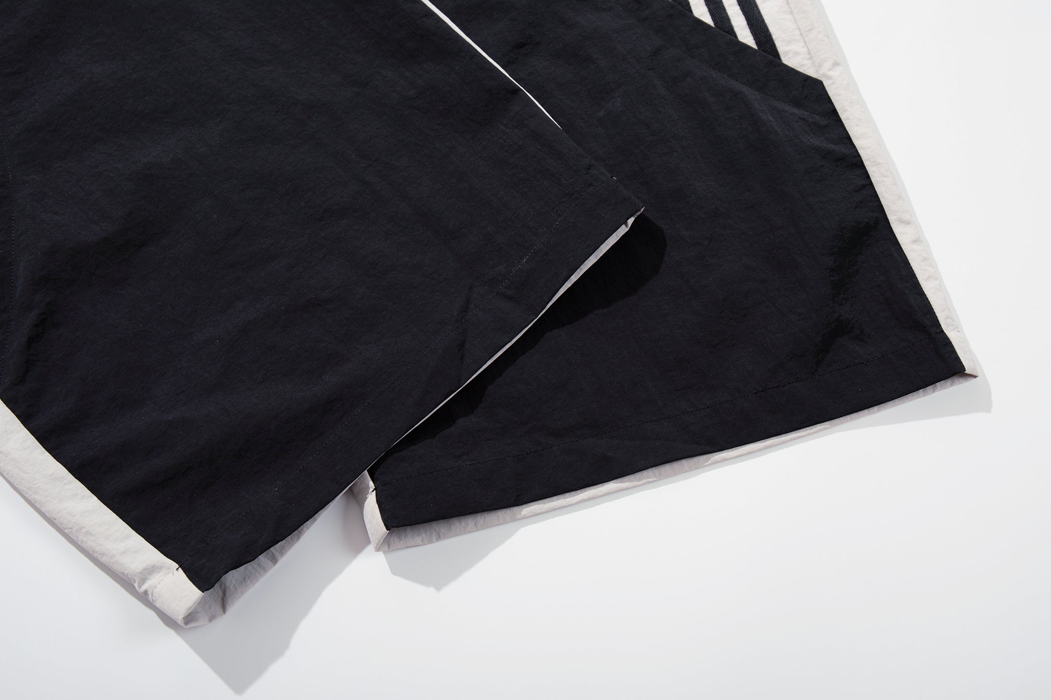 Script Graphic Wide-Leg Track Pants | Contrast Panel