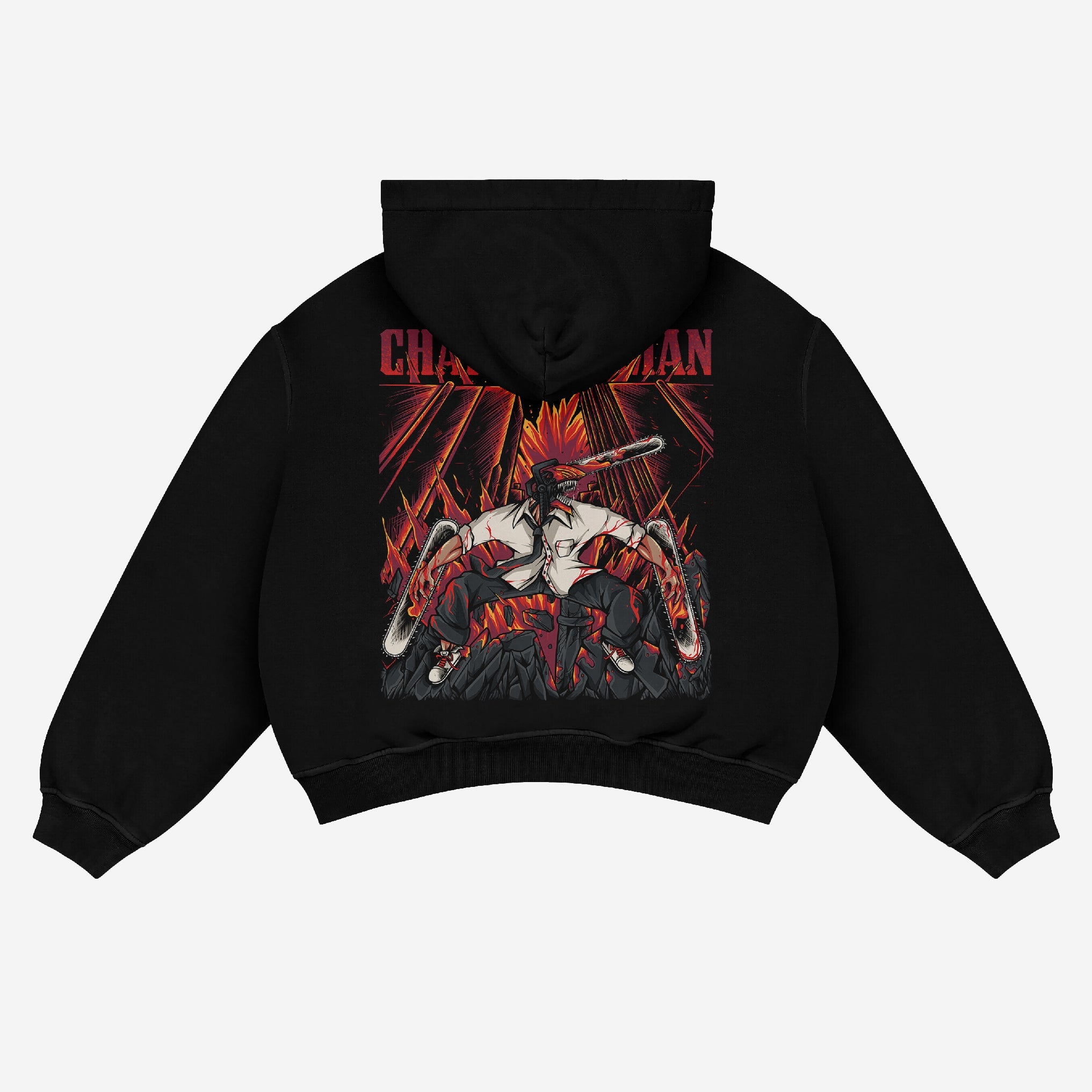 Chainsaw Man Inferno Hoodie - 100% Cotton, Graphic Street - Style Anime Apparel - Seakoff