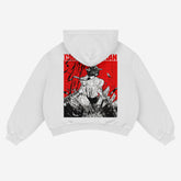 Chainsaw Man Red Rage Hoodie - 100% Cotton, Graphic Street - Style Anime Apparel - Seakoff