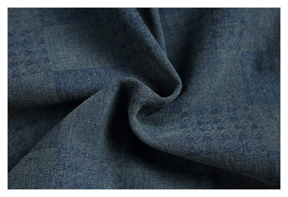 Checkerboard Denim Chambray Shirt on Sale - Men's and Women's Long Sleeve Casual Style - Seakoff