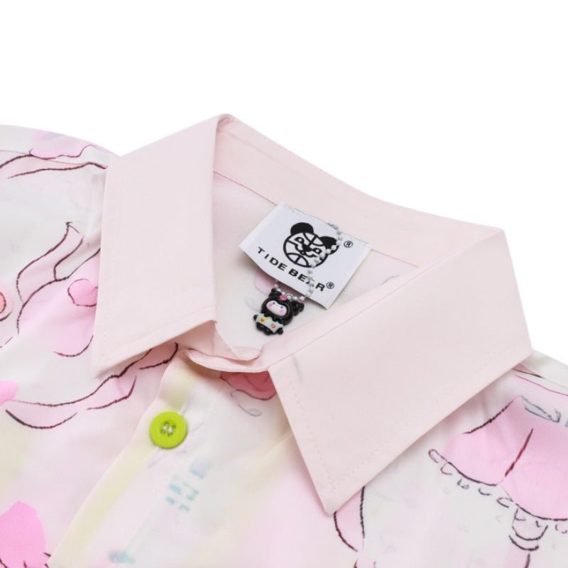 Cinnamoroll anime button up shirt - Seakoff