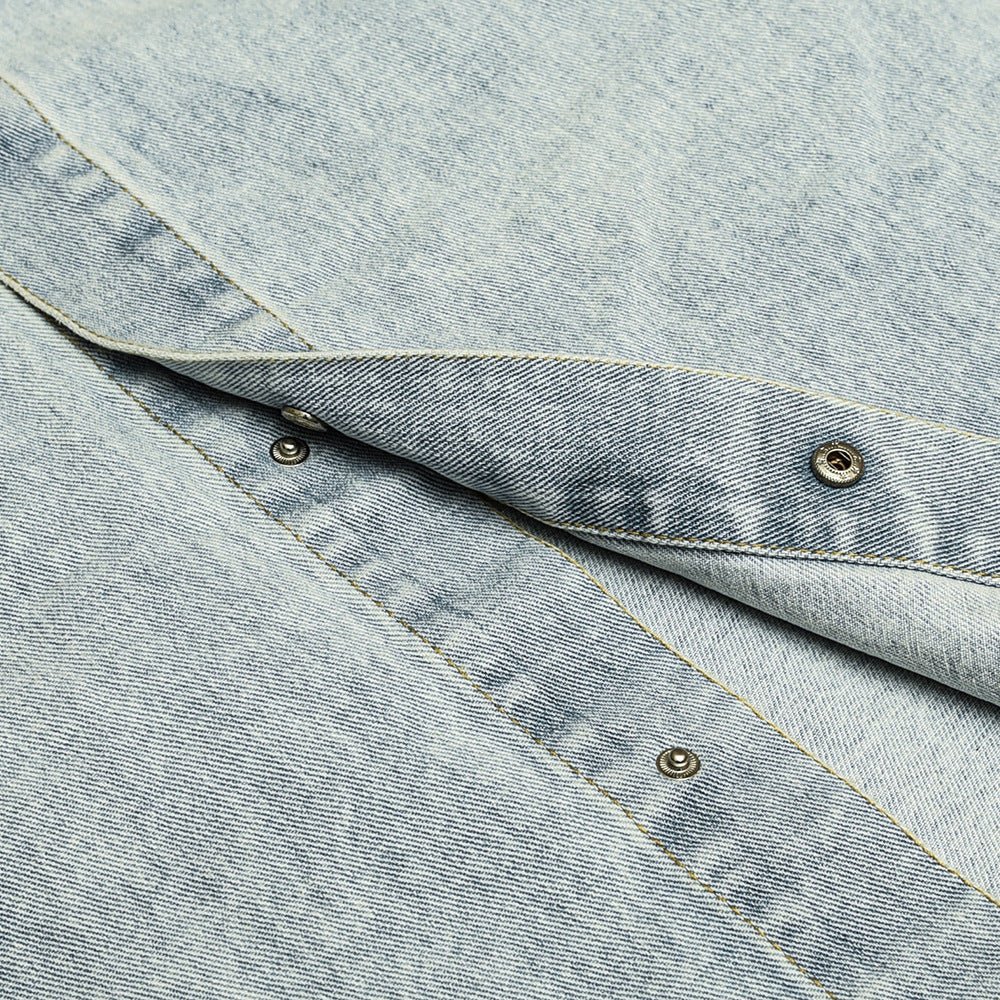 Classic Denim Chambray Shirt on Sale - Men's and Women's Long Sleeve Vintage Style - Seakoff