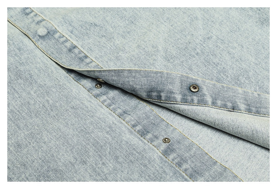 Classic Denim Chambray Shirt on Sale - Men's and Women's Long Sleeve Vintage Style - Seakoff