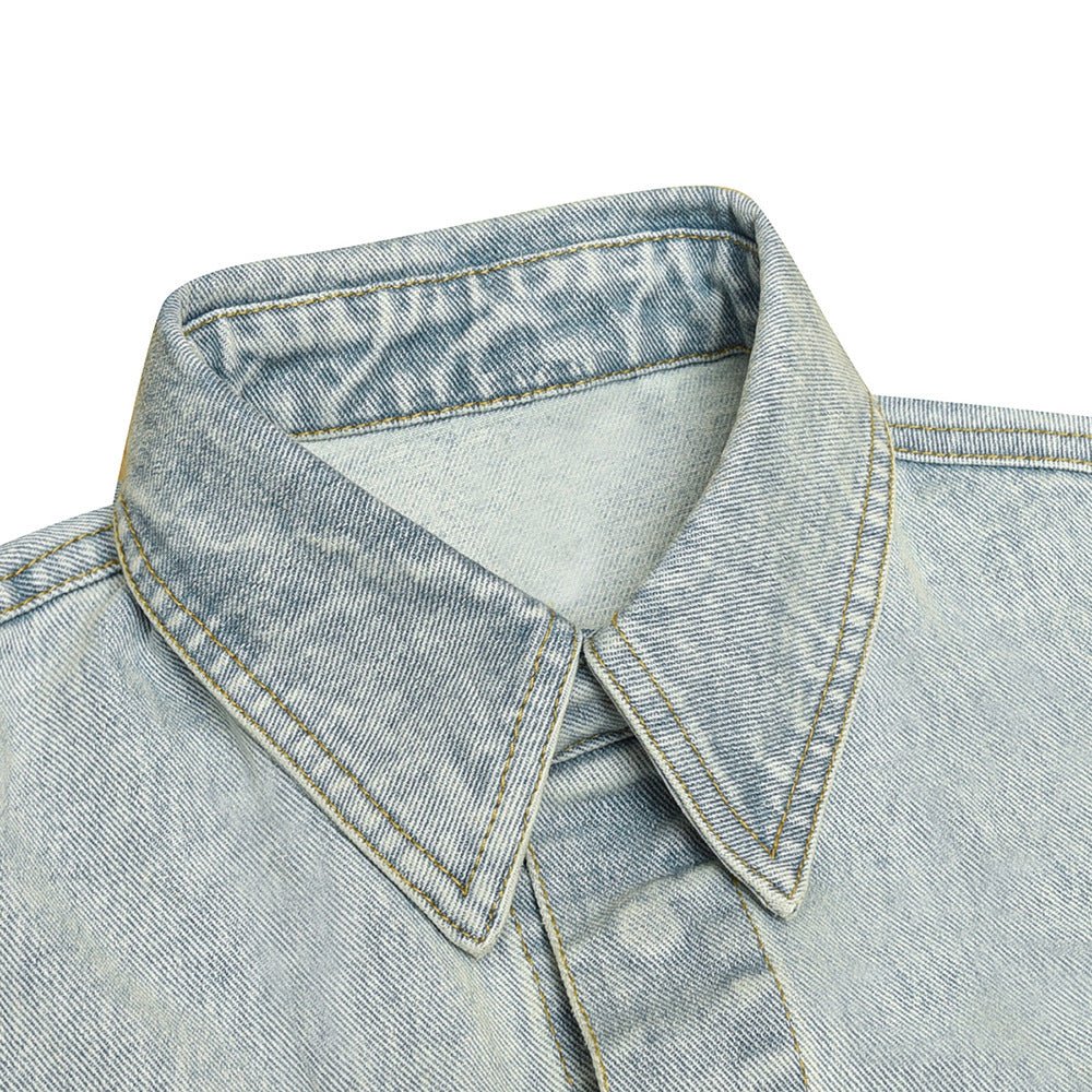 Classic Denim Chambray Shirt on Sale - Men's and Women's Long Sleeve Vintage Style - Seakoff