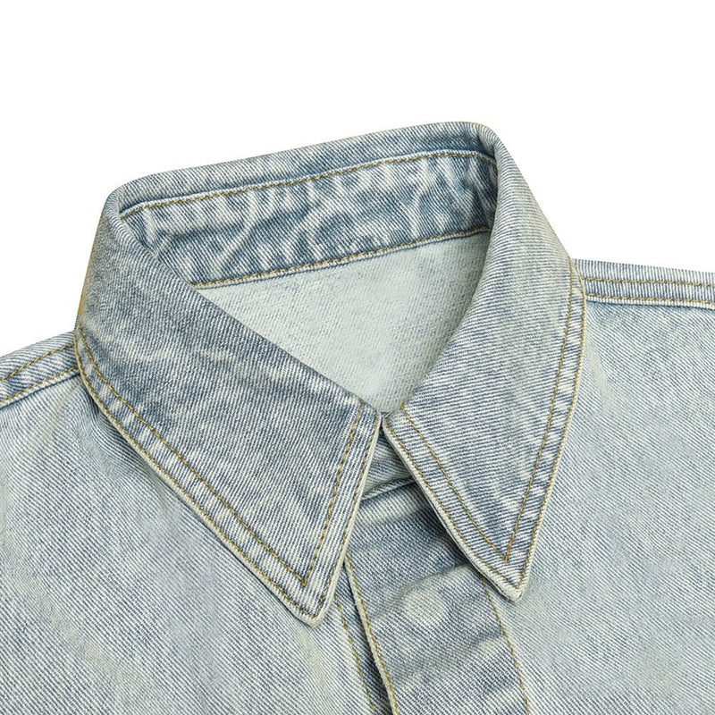 Classic Denim Chambray Shirt on Sale - Men's and Women's Long Sleeve Vintage Style - Seakoff