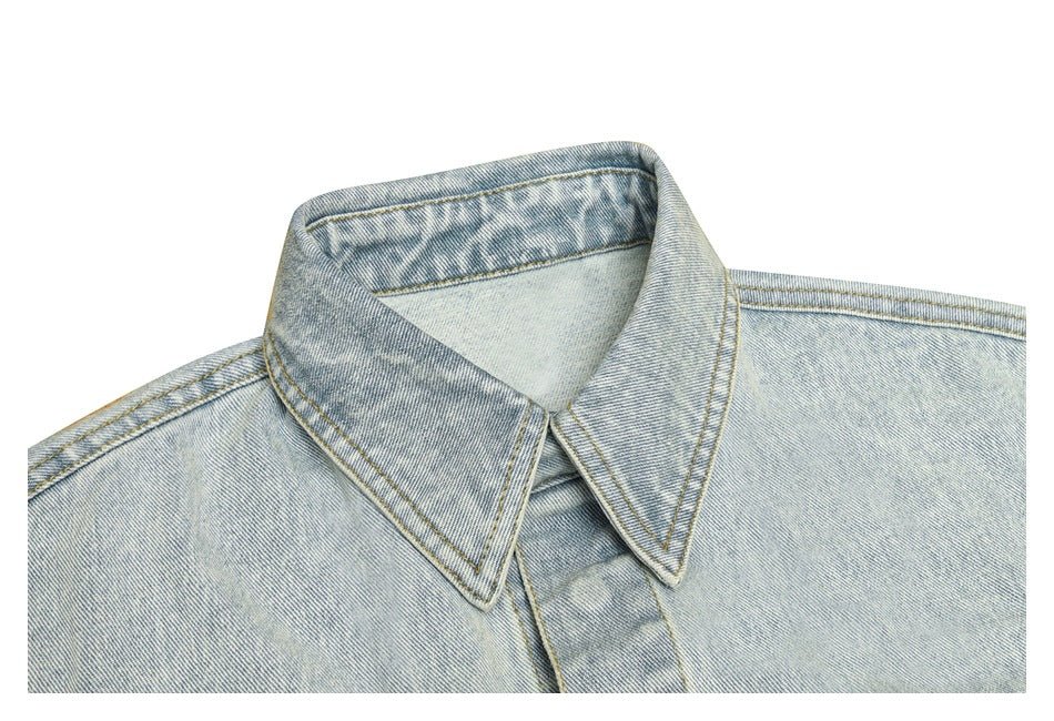 Classic Denim Chambray Shirt on Sale - Men's and Women's Long Sleeve Vintage Style - Seakoff