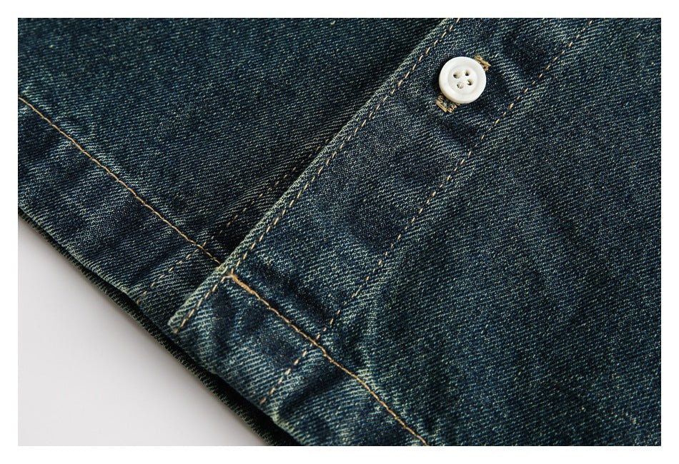 Classic Denim Chambray Shirt on Sale - Men's and Women's Short Sleeve Vintage Style - Seakoff
