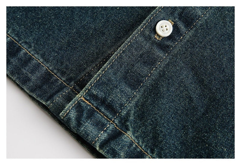 Classic Denim Chambray Shirt on Sale - Men's and Women's Short Sleeve Vintage Style - Seakoff