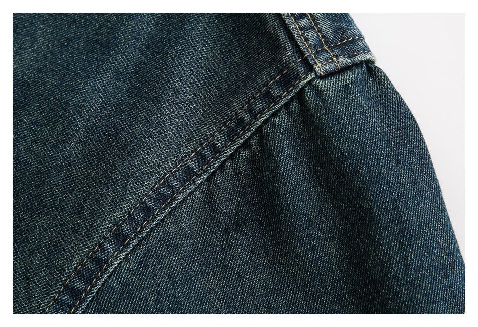 Classic Denim Chambray Shirt on Sale - Men's and Women's Short Sleeve Vintage Style - Seakoff