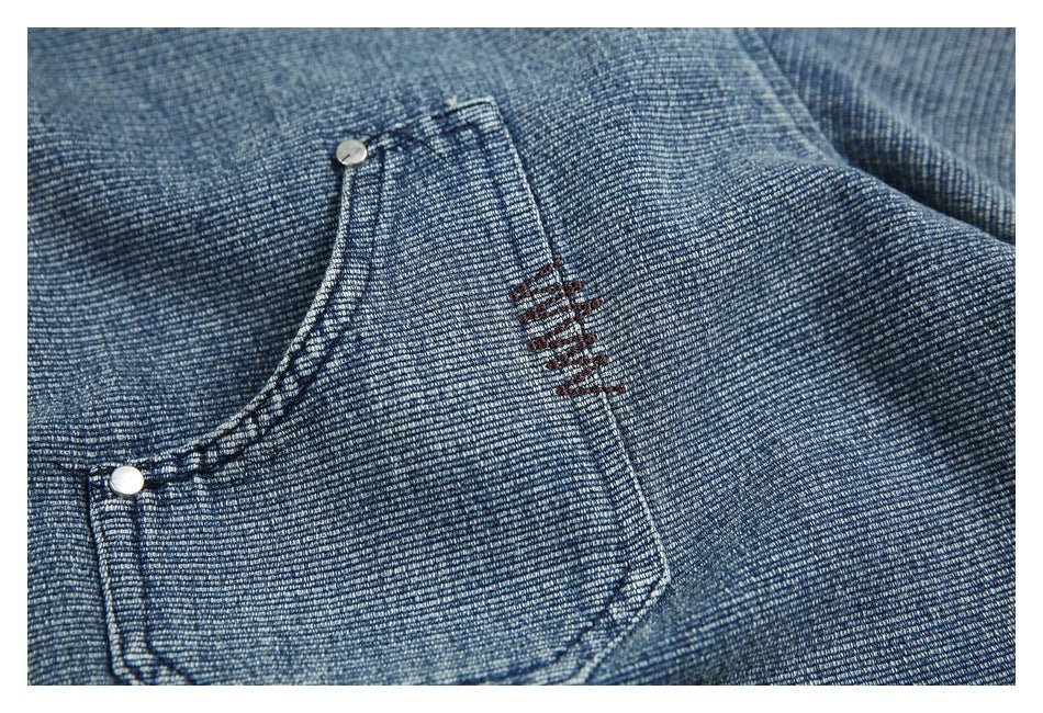 Classic Light Blue Denim Chambray Shirt on Sale - Men's and Women's Short Sleeve Vintage Style - Seakoff