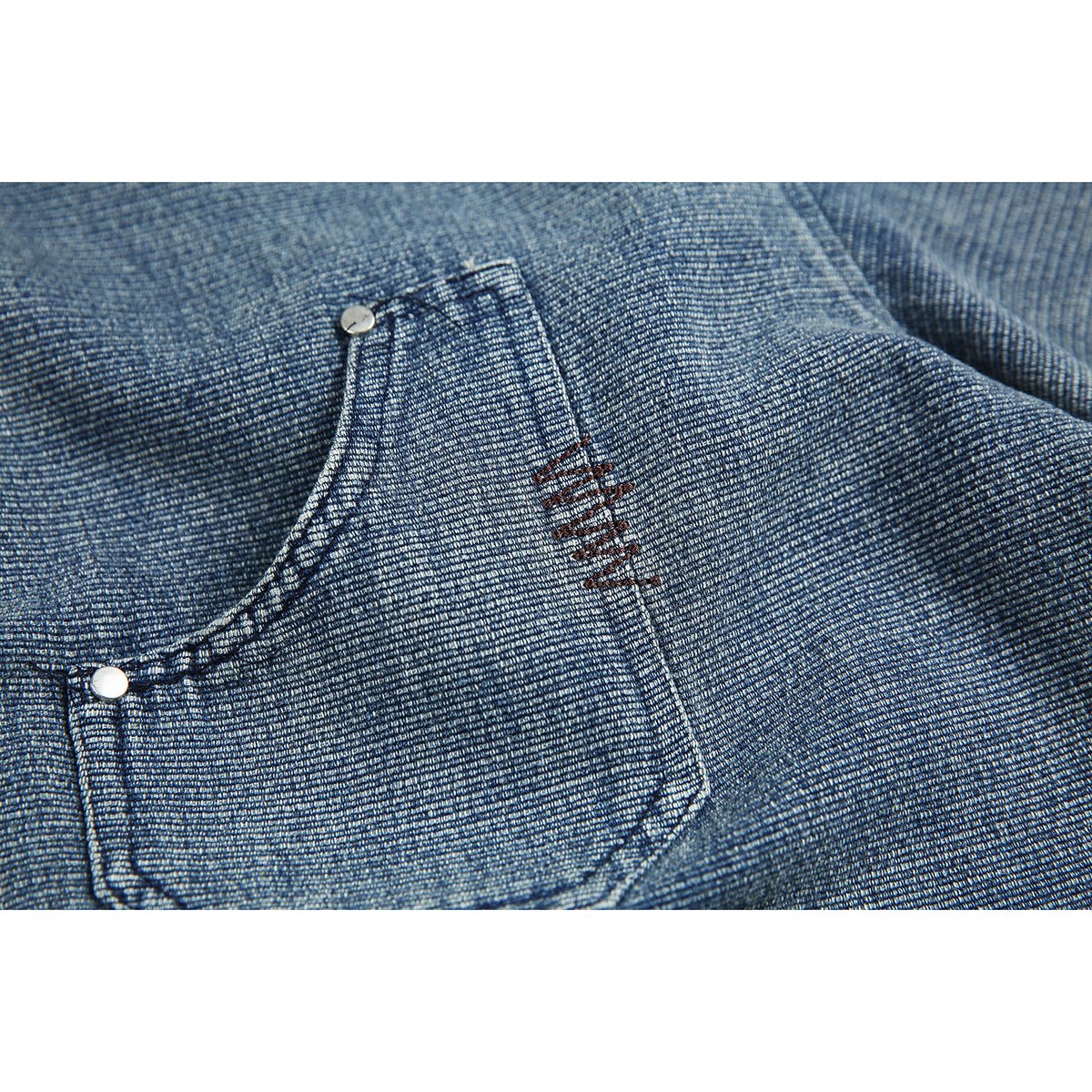 Classic Light Blue Denim Chambray Shirt on Sale - Men's and Women's Short Sleeve Vintage Style - Seakoff