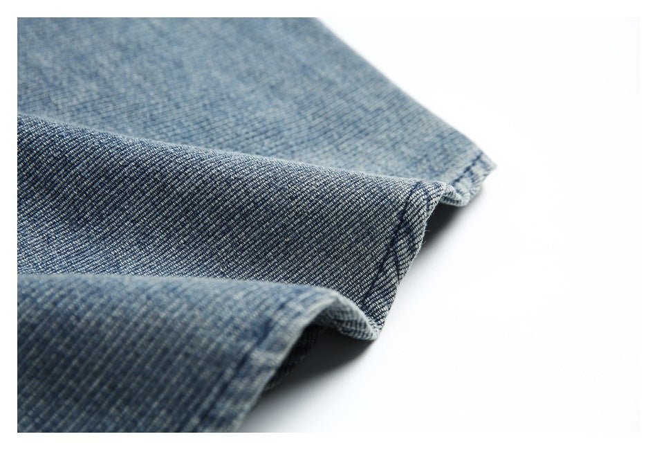 Classic Light Blue Denim Chambray Shirt on Sale - Men's and Women's Short Sleeve Vintage Style - Seakoff