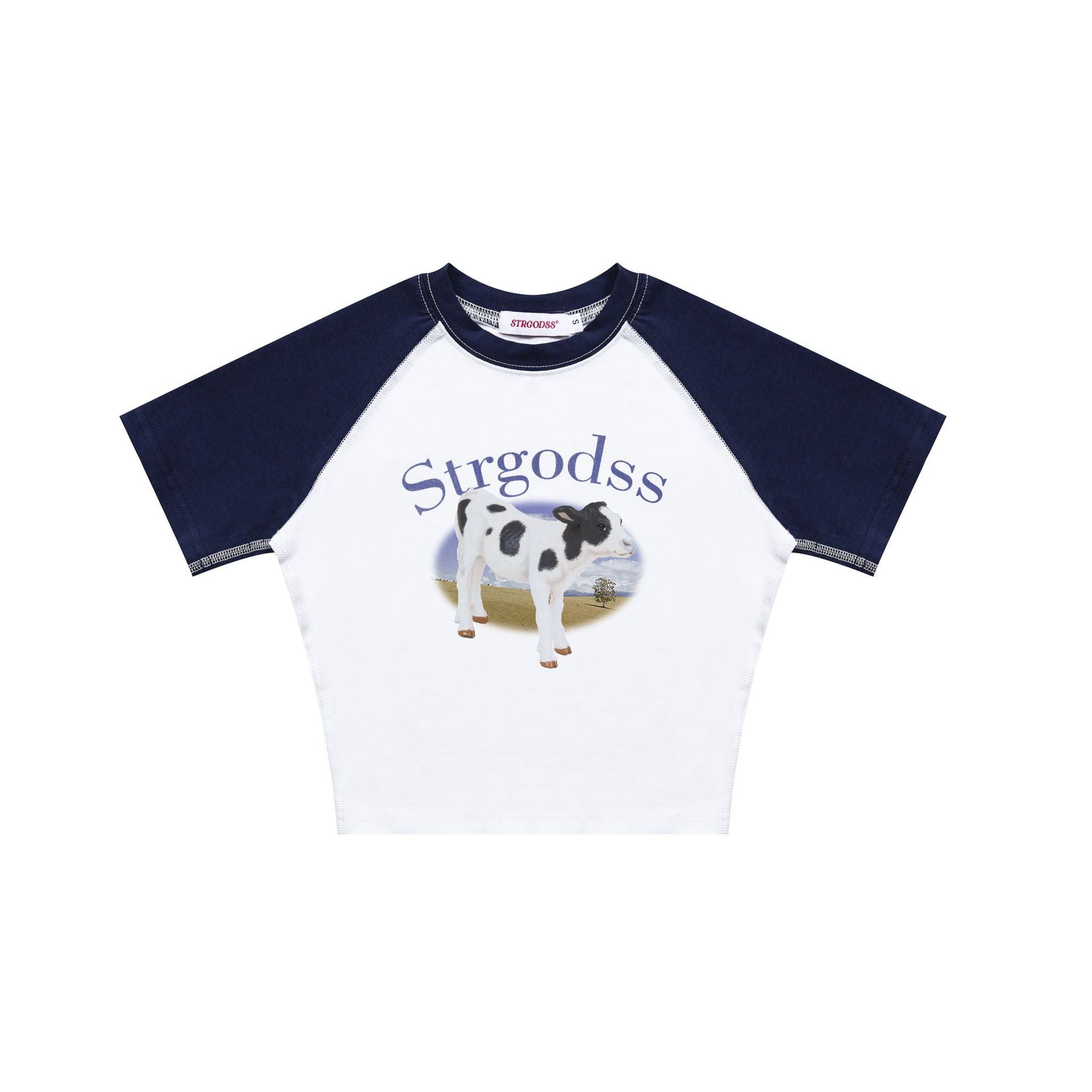 Cow Graphic Crop Tee - Seakoff