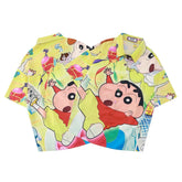 Crayon Shin-chan anime button up shirt - Seakoff