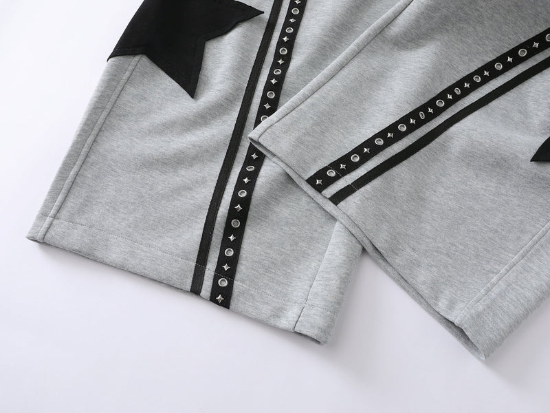 Omirad Star Panel Wide-Leg Track Pants | Streetwear Sweatpants