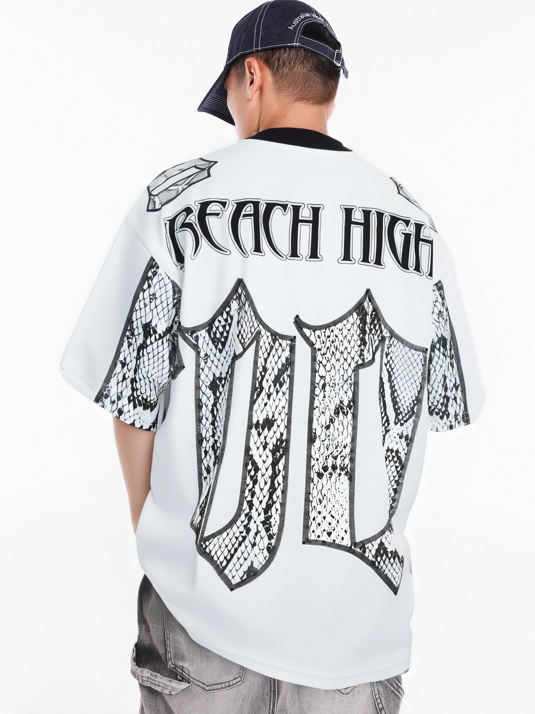Omirad Reach High Snakeskin Gothic Jersey Tee | Streetwear