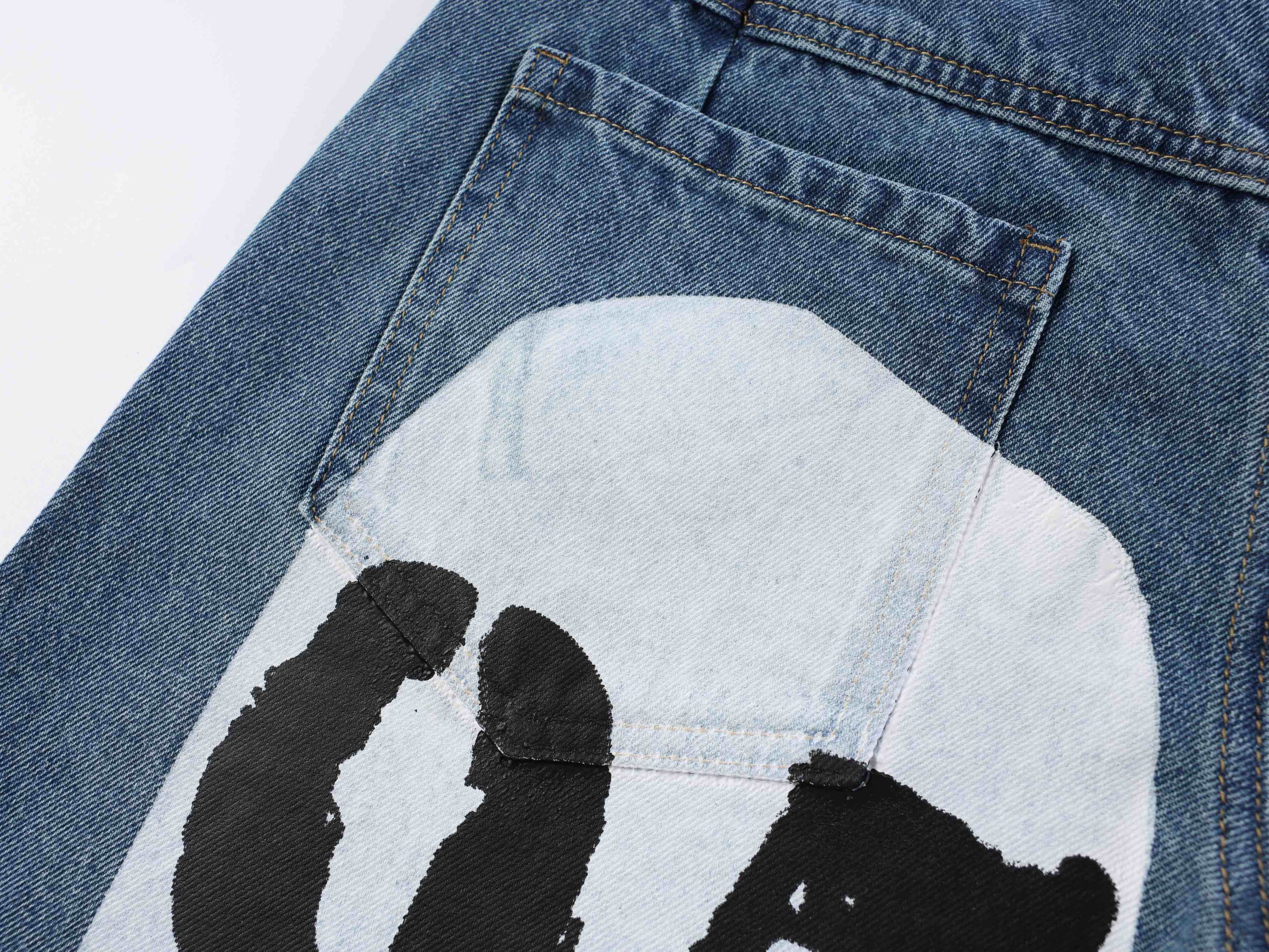 Omirad 1990 Graphic Wide-Leg Jeans | Retro Streetwear Denim