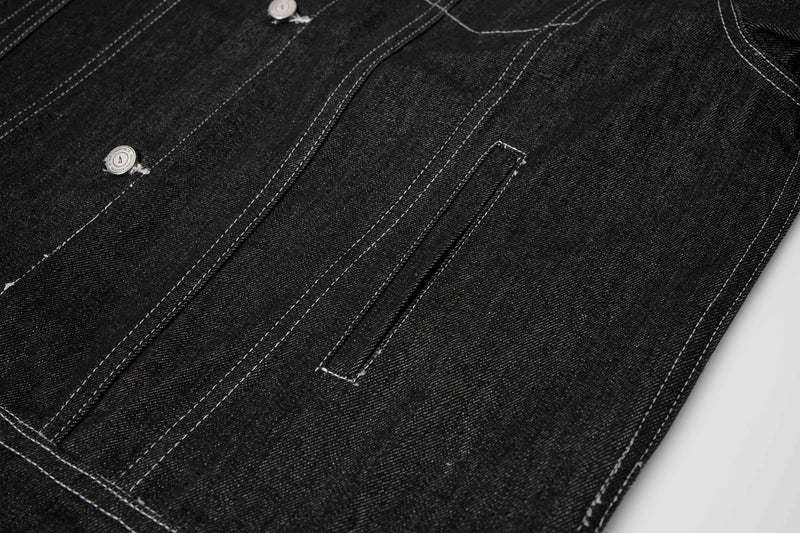 Omirad Graphic Denim Jacket – Tribal Embroidered Streetwear