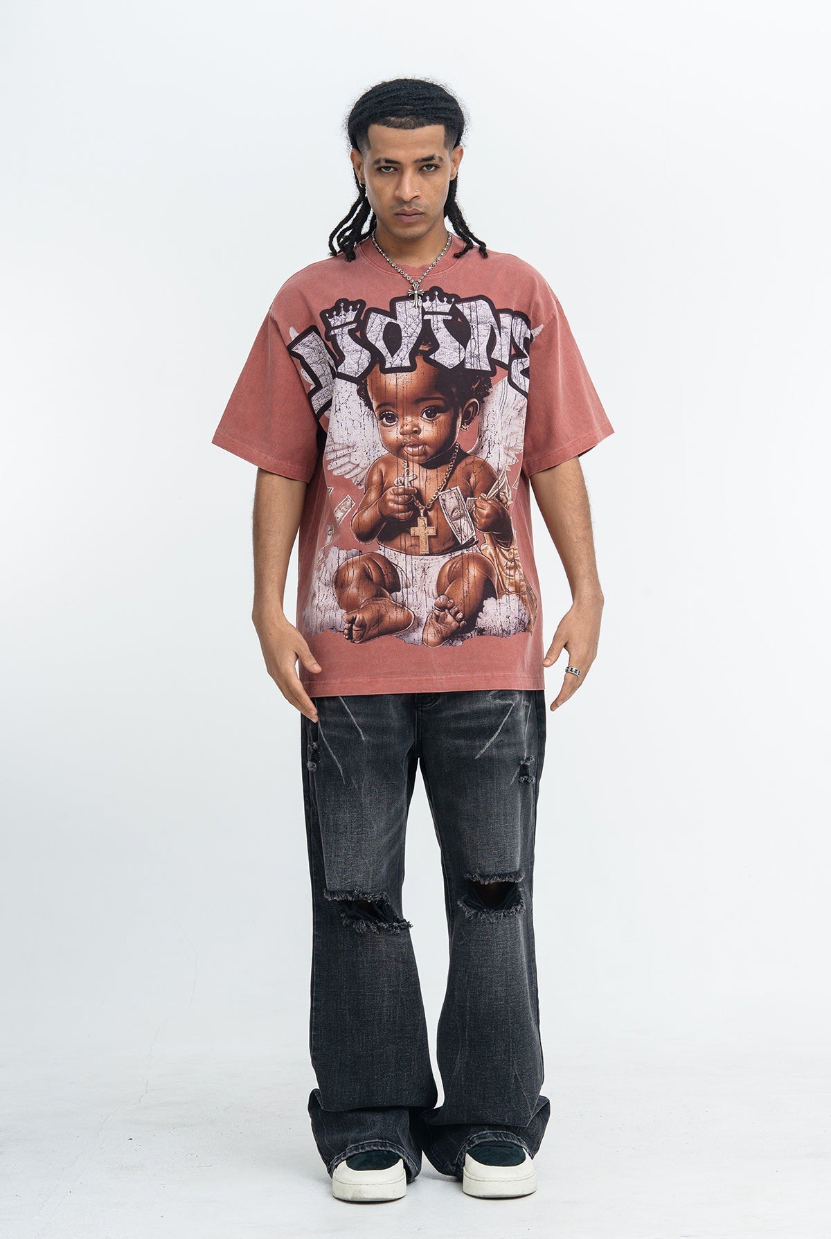 Omirad Divine Baby Vintage Wash Graphic T-Shirt | Street Luxury