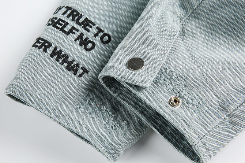 Omirad 90s Reflection Graphic Work Jacket | Cotton Canvas