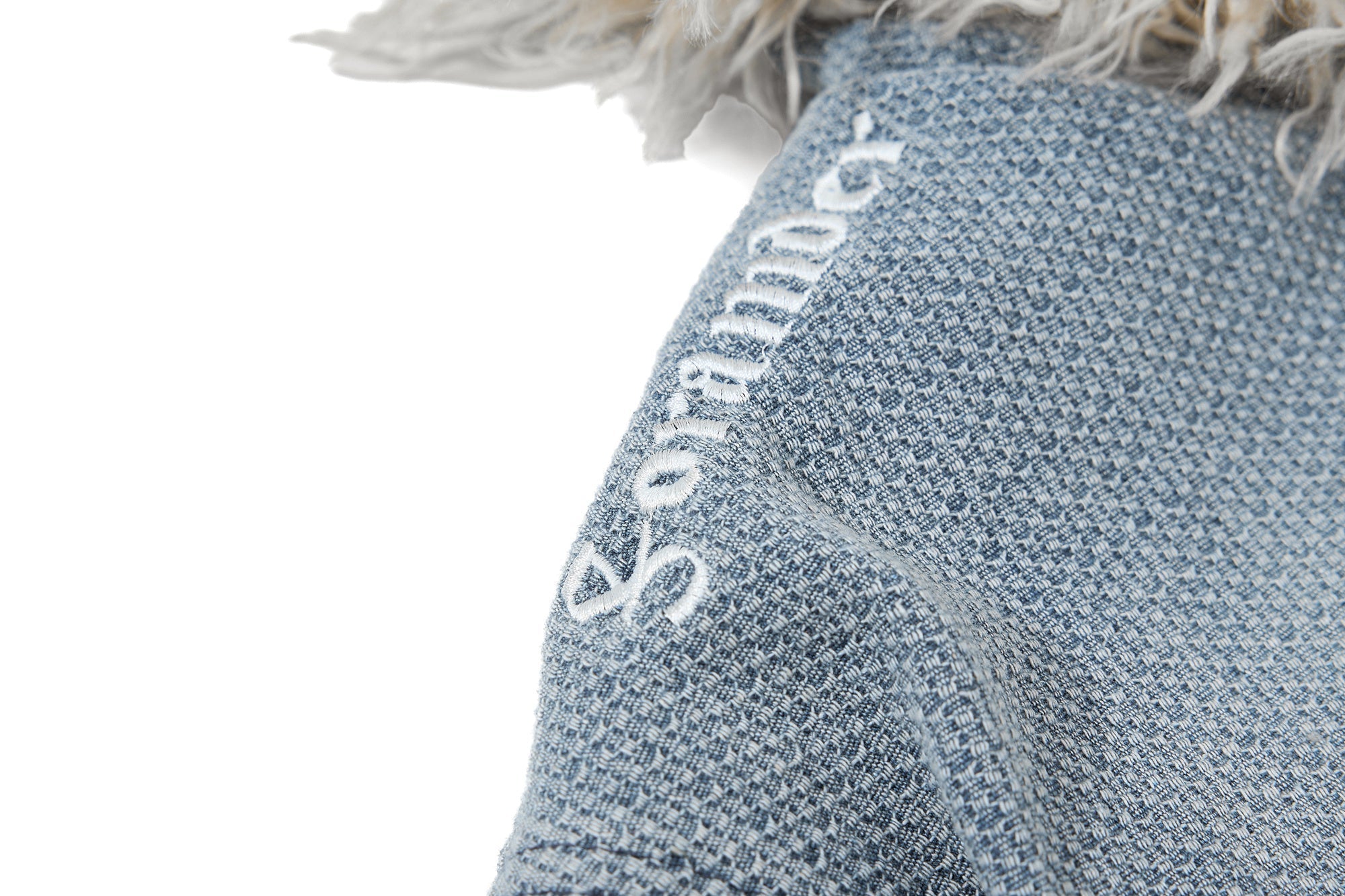 Omirad Fur-Trim Washed Hooded Bomber Jacket | Street Style