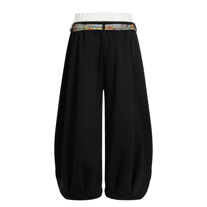 Plaid Drape Stacked Pants | Avant-Garde Streetwear