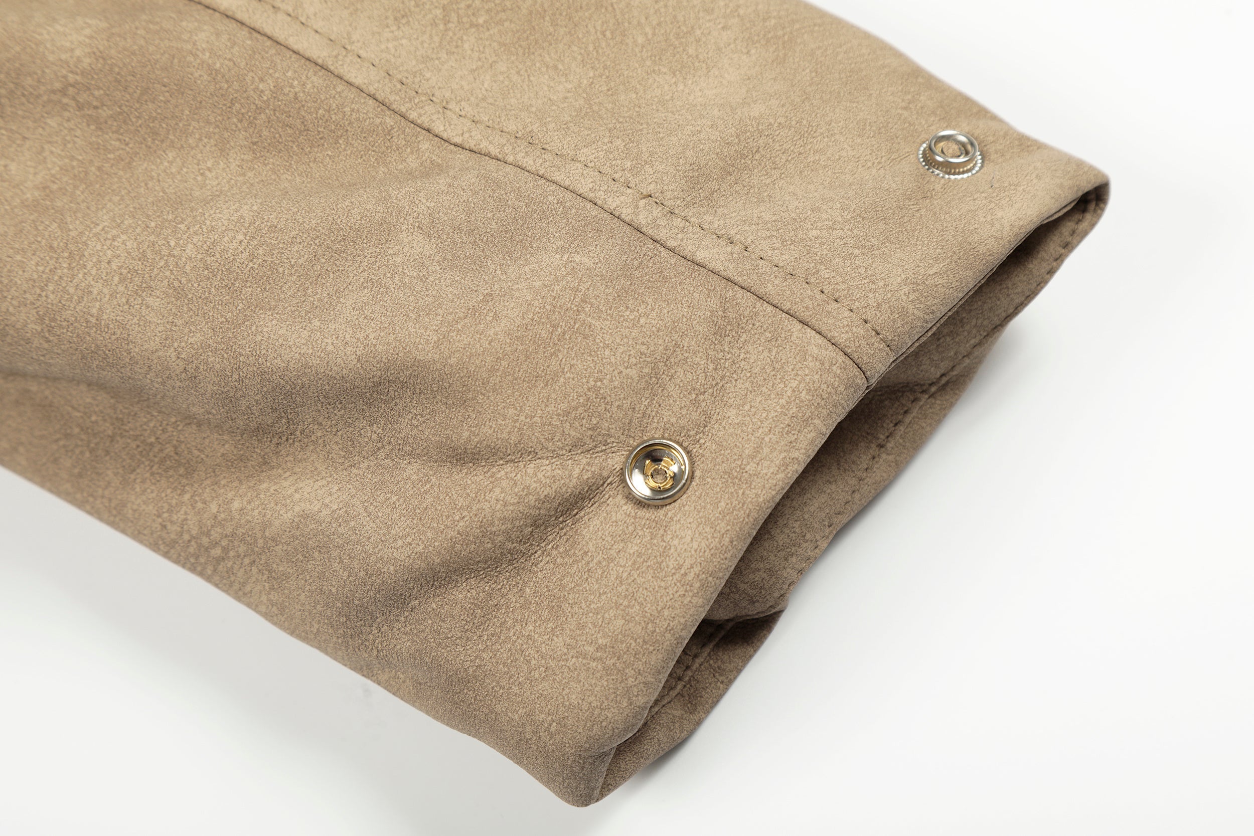Faux Shearling Collar PU Jacket | Vintage Workwear Style