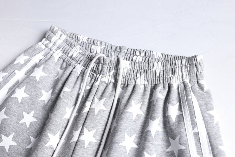 Omirad Star Print Wide-Leg Sweatpants | Y2K Streetwear