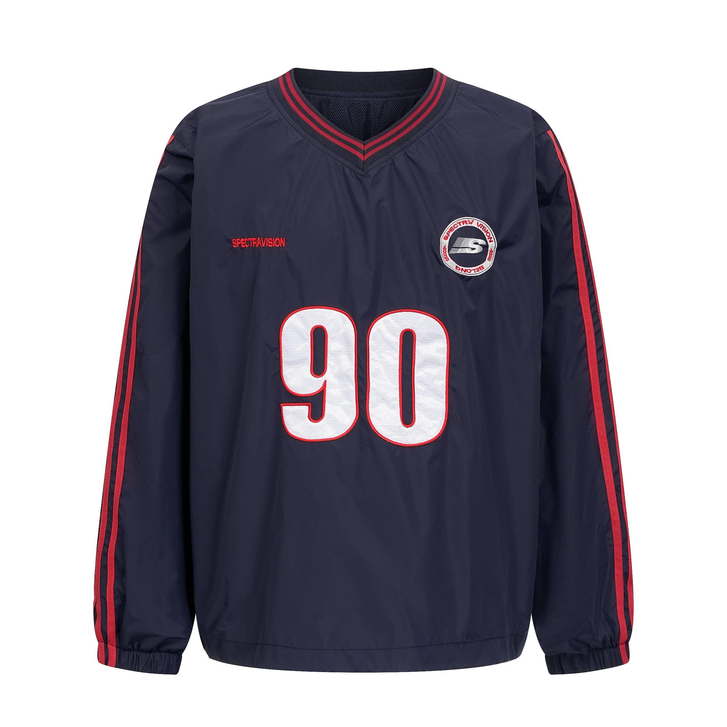 Retro Athletic Nylon Pullover | Varsity 90 Streetwear Top