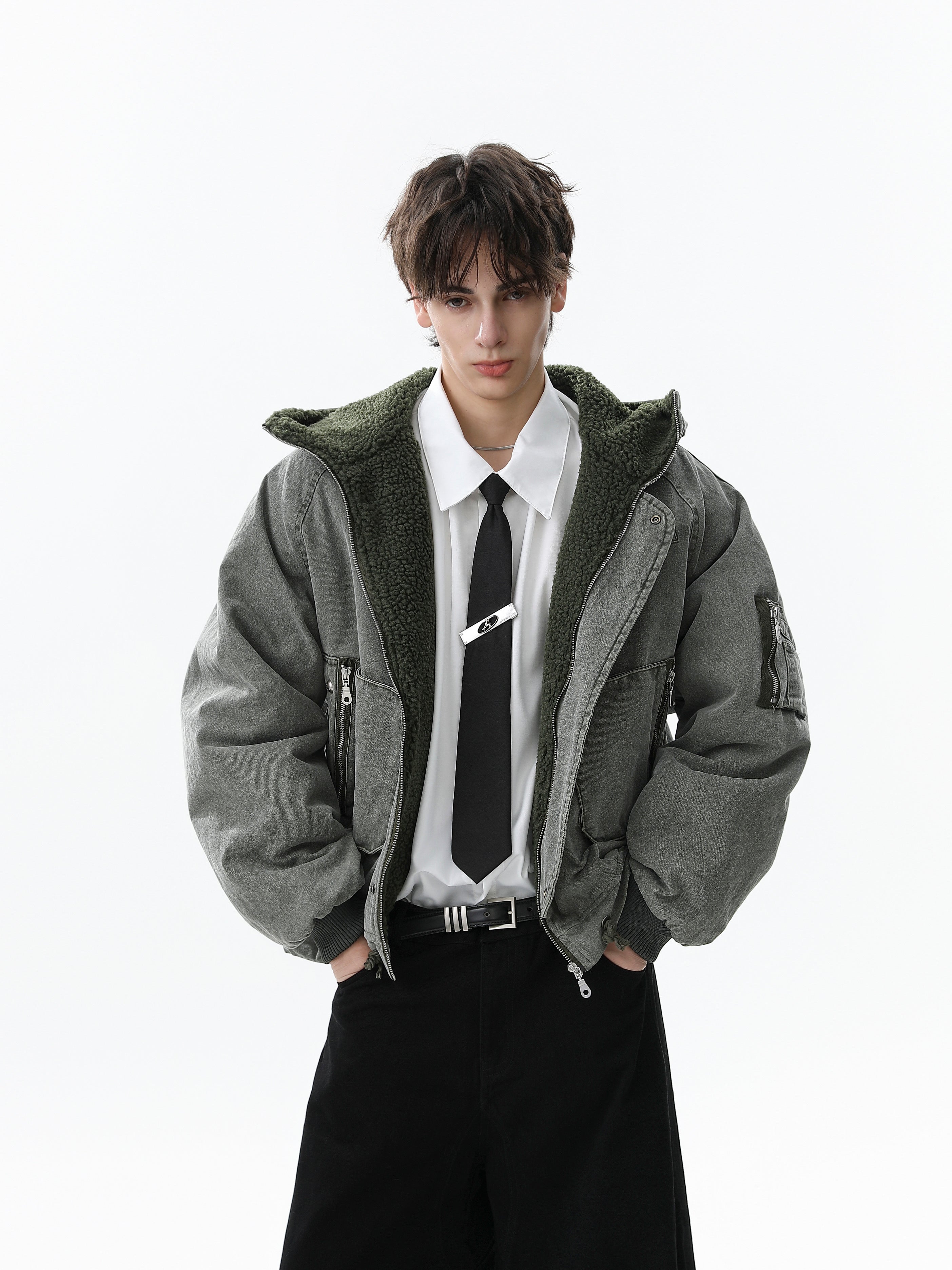 Washed Utility Hooded Jacket | Vintage Military Style