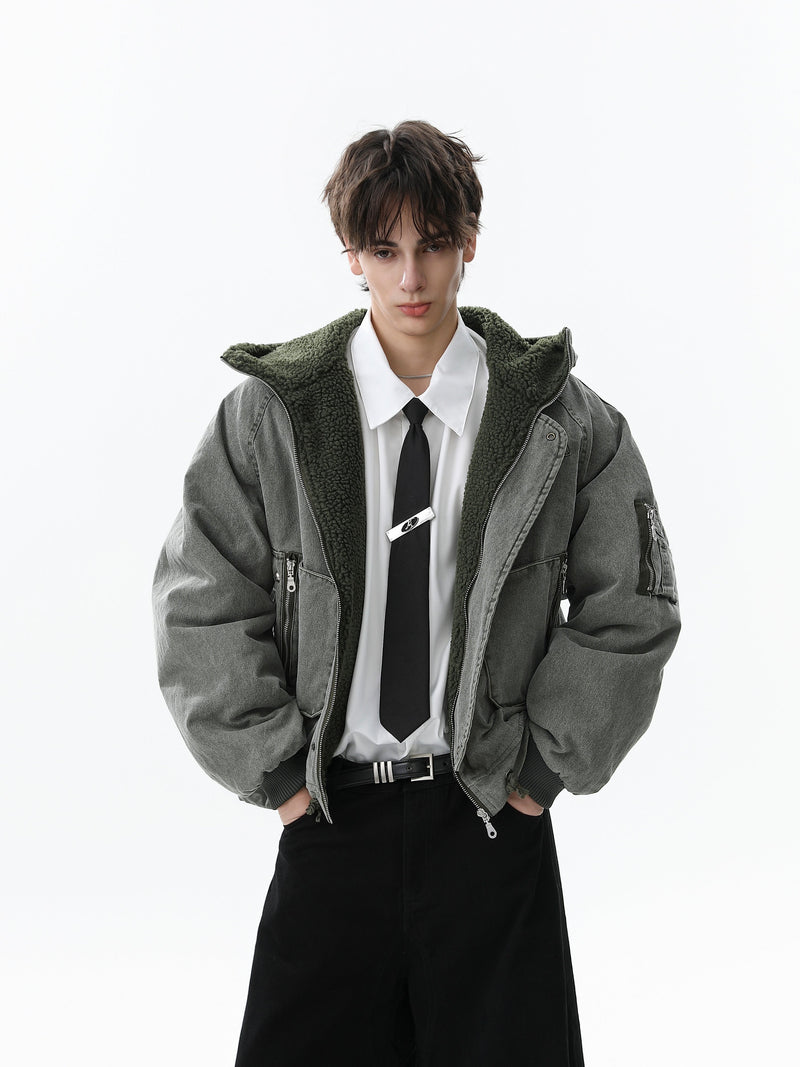 Washed Utility Hooded Jacket | Vintage Military Style