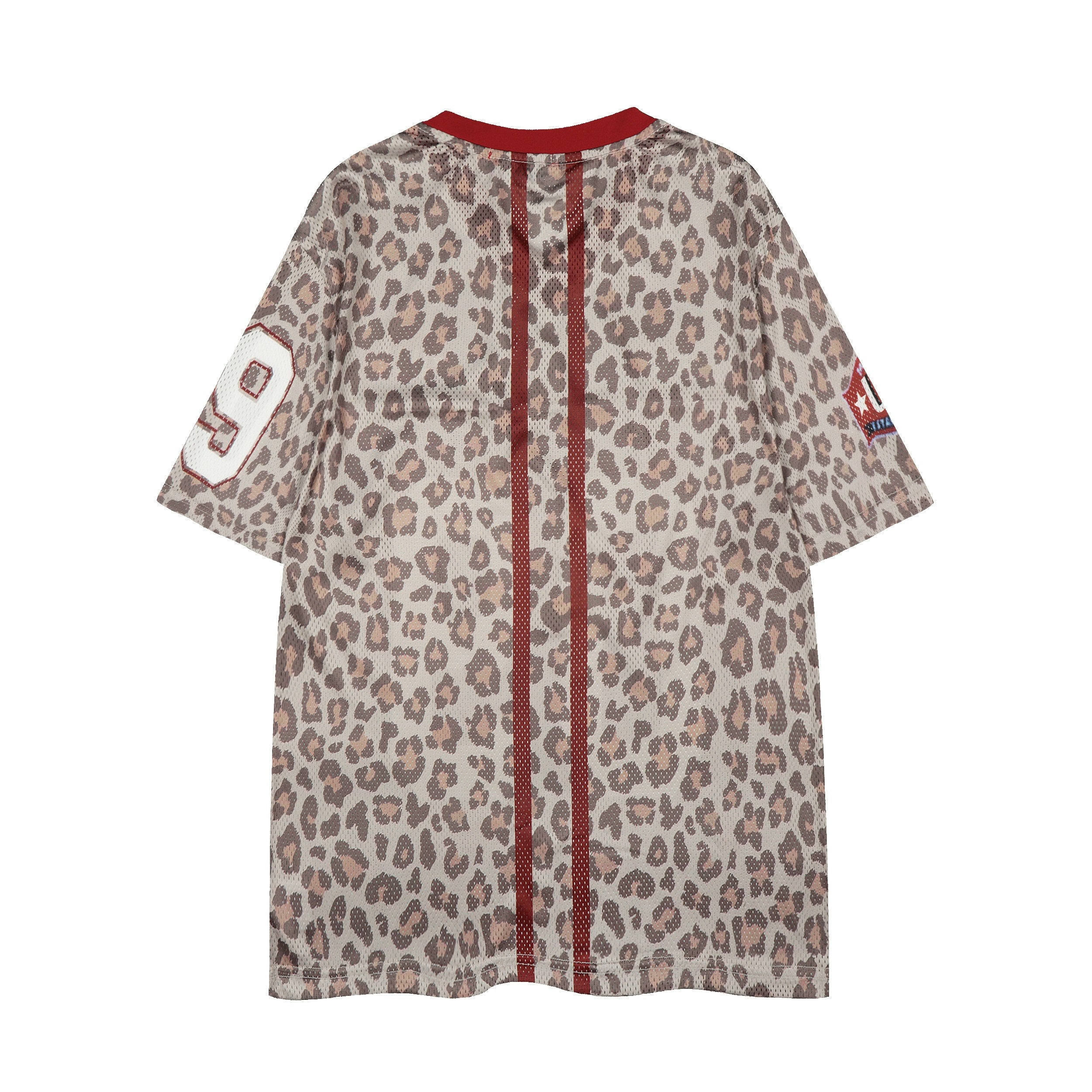 Omirad Leopard Varsity Mesh Jersey | Number Print Sportswear