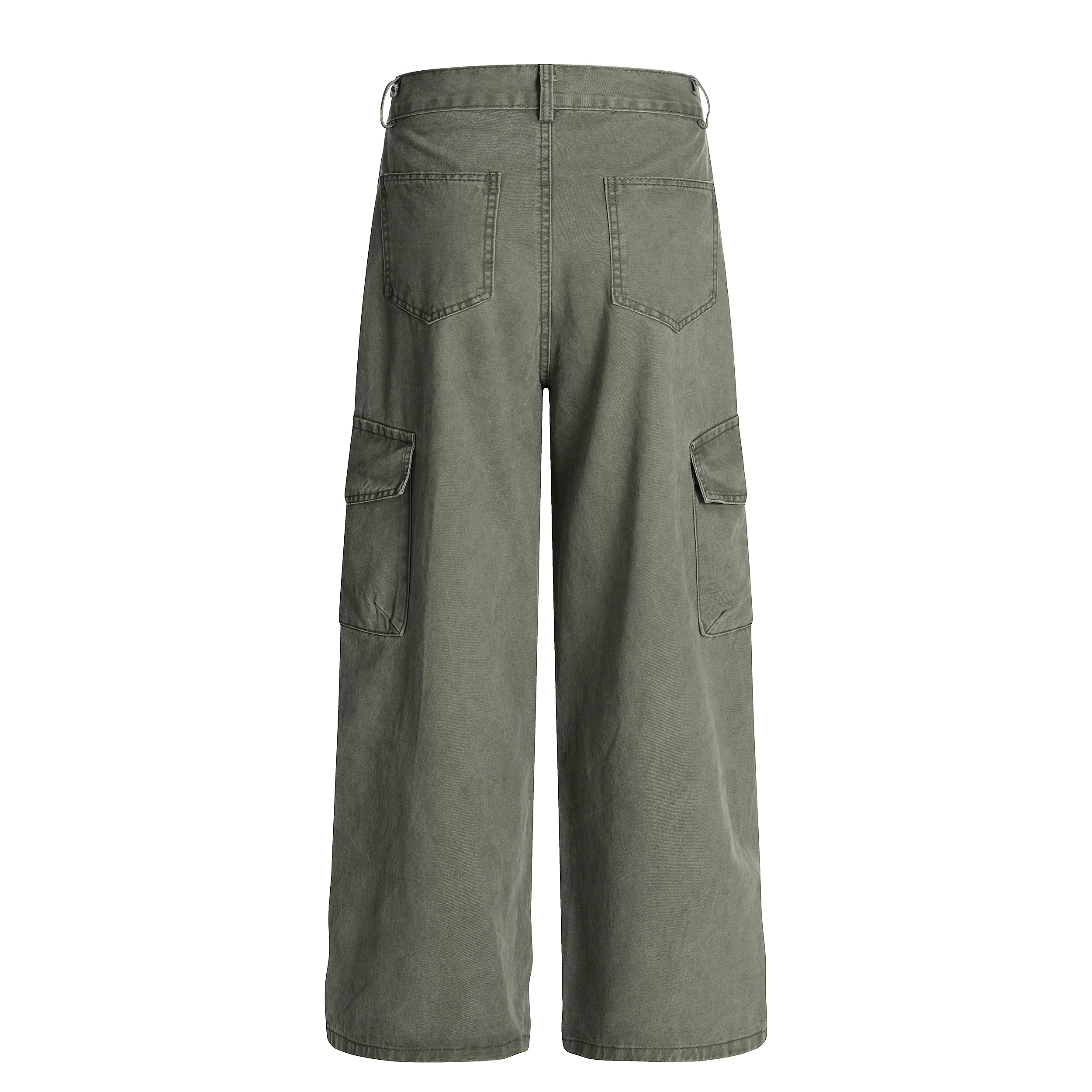 Chenille Cartoon Patch Cargo Pants | Wide-Leg Streetwear