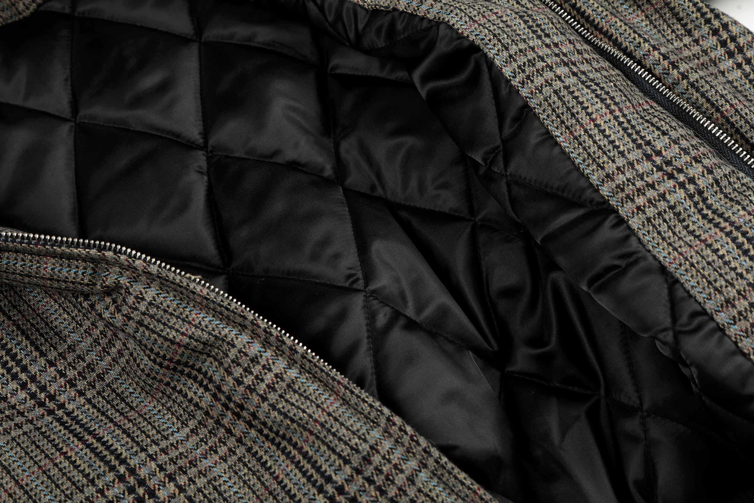 Vintage Plaid Wool Blend Bomber Jacket | Retro Check