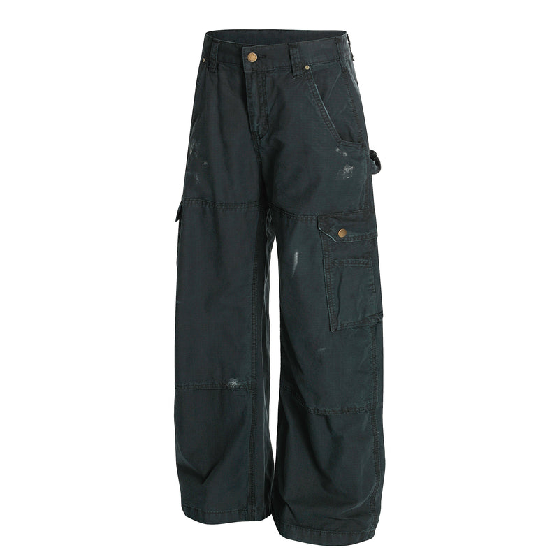 Omirad Distressed Cargo Pants | Wide-Leg Utility Streetwear