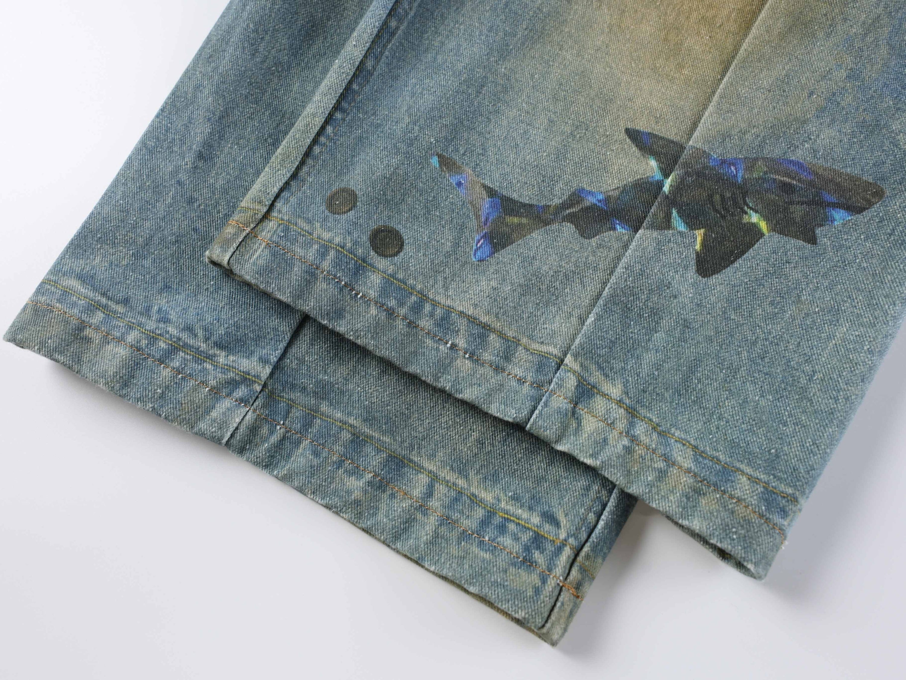 Omirad Playground Charm Balloon Jeans | Graphic Wide Leg Denim