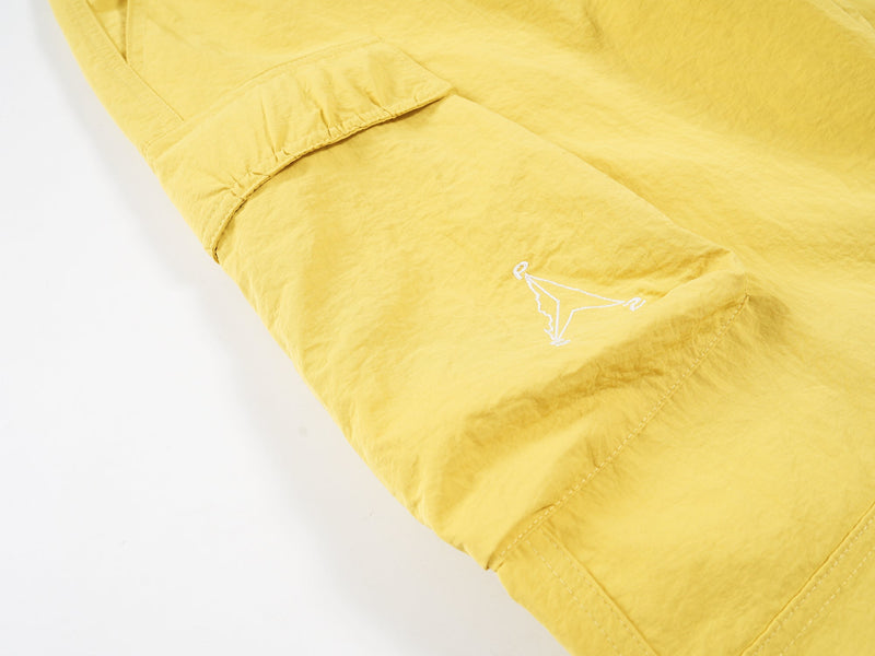 Wide-Leg Nylon Cargo Pants | Y2K Street Style