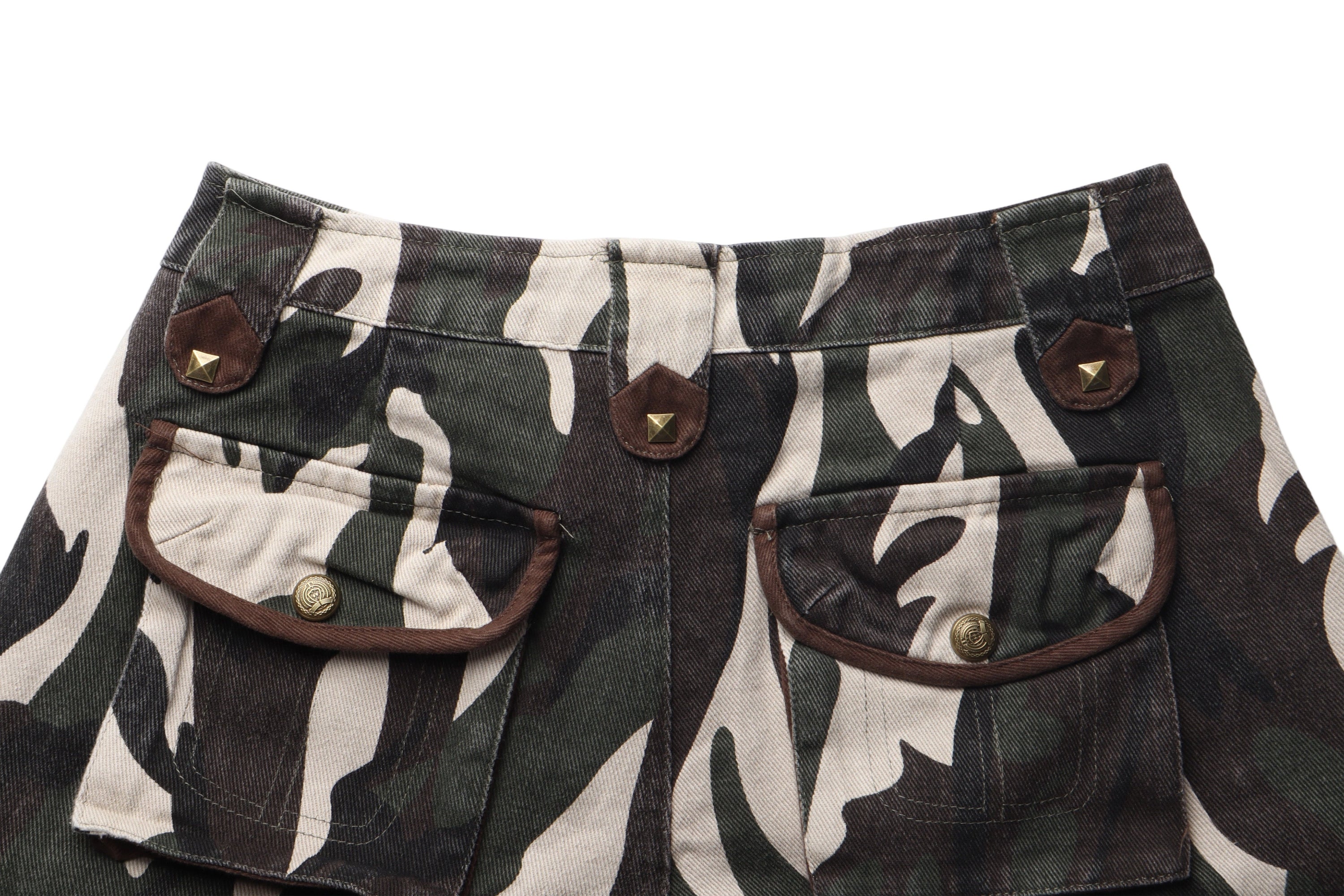 Omirad Camo Union Jack Cargo Pants | Wide-Leg Utility