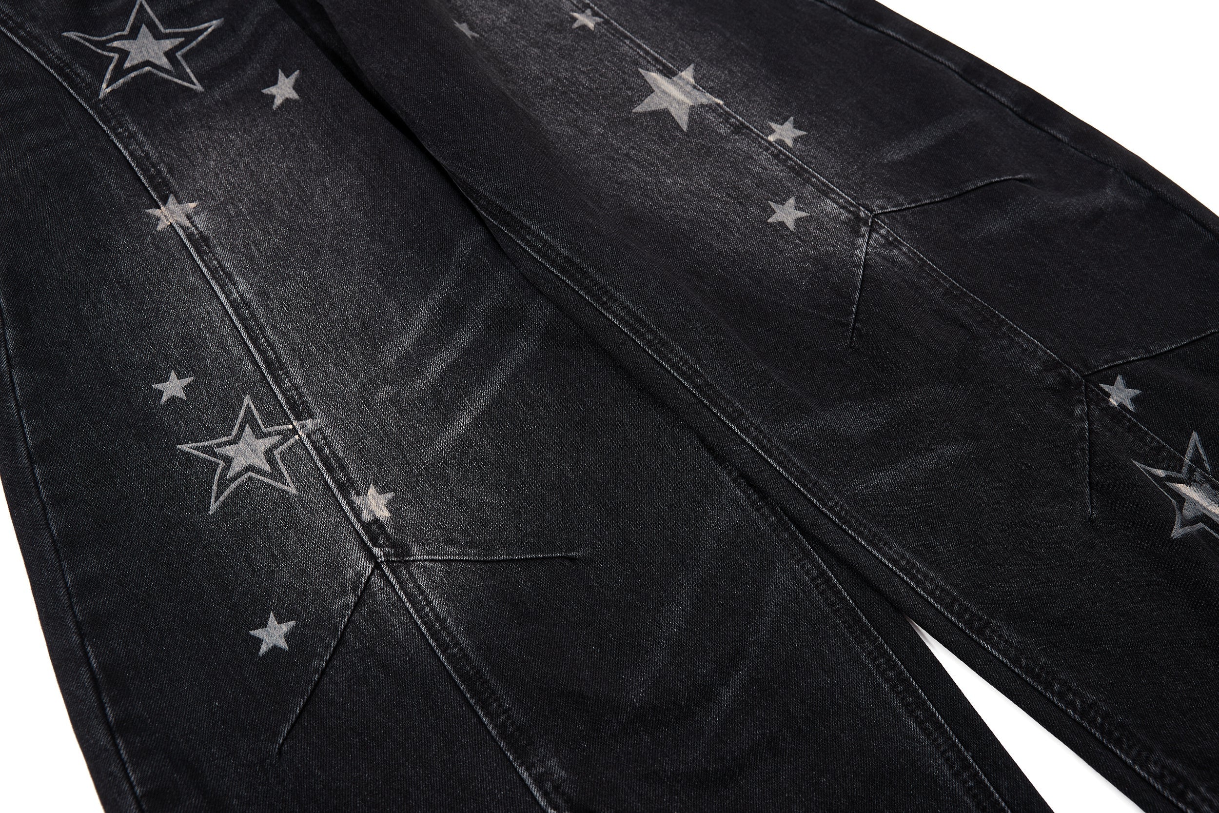 Omirad Star Washed Barrel Jeans | Wide Leg Streetwear Denim