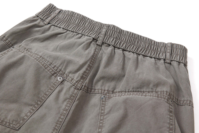 Curved Seam Washed Wide-Leg Pants | Oversized Street Style