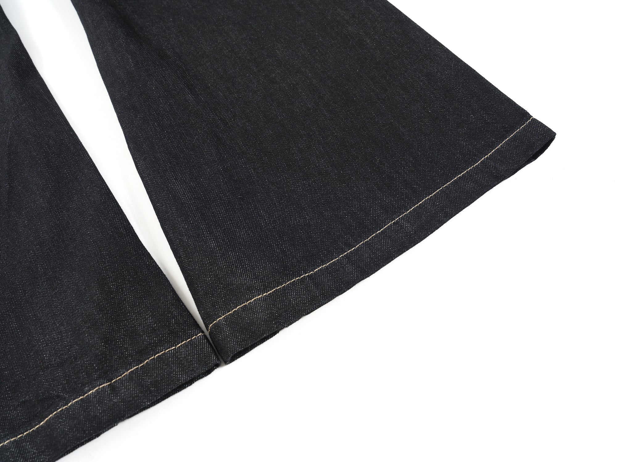 Plaid-Waist Wide-Leg Denim Pants | Retro Streetwear Jeans