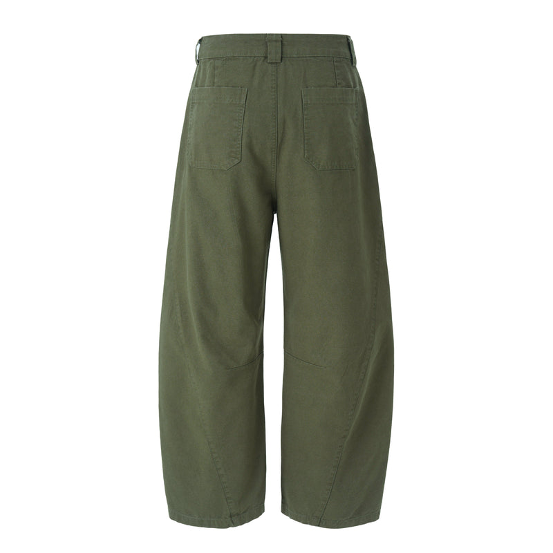 Men's Wide-Leg Utility Pants | Curved Barrel Fit | 100% Cotton