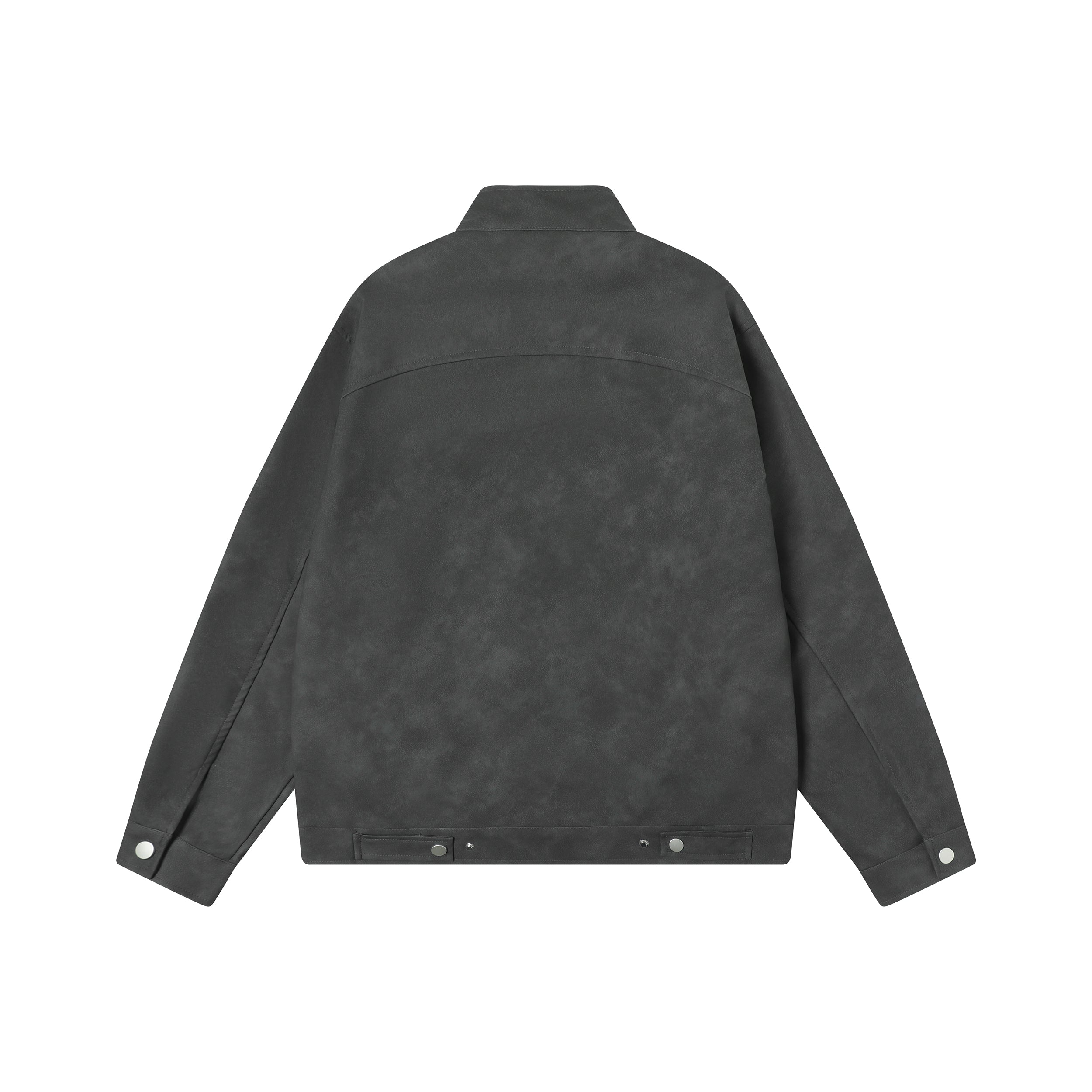 Stand Collar PU Zip Jacket | Minimal Street Style