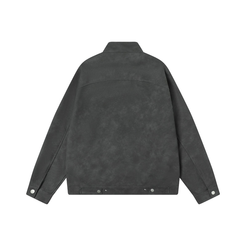 Stand Collar PU Zip Jacket | Minimal Street Style