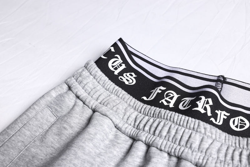 Gothic Outline Wide-Leg Sweatpants | Streetwear Joggers
